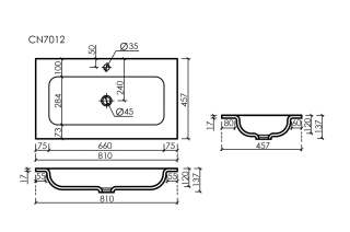 Раковина Ceramicanova Grace CN7012MC 80 см капучино